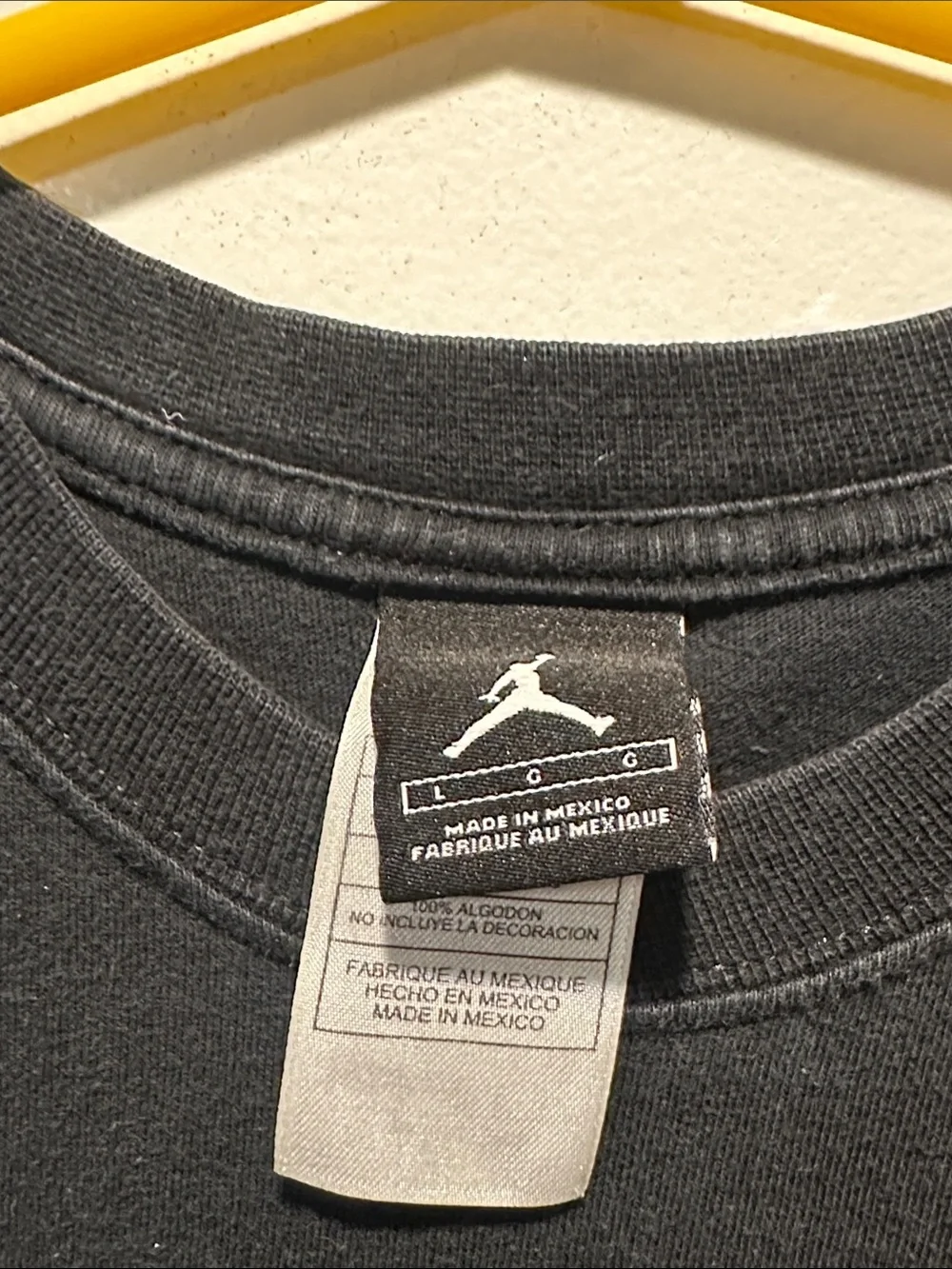 Nike Air Jordan vintage y2& black with white shiny graphic t-shirt